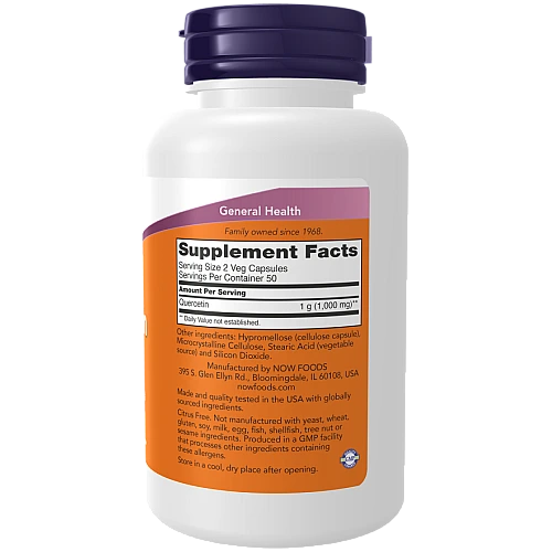 קוורצטין 500 מ"ג 100 כמוסות - מבית NOW FOODS