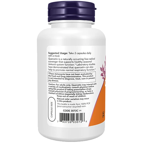 קוורצטין 500 מ"ג 100 כמוסות - מבית NOW FOODS