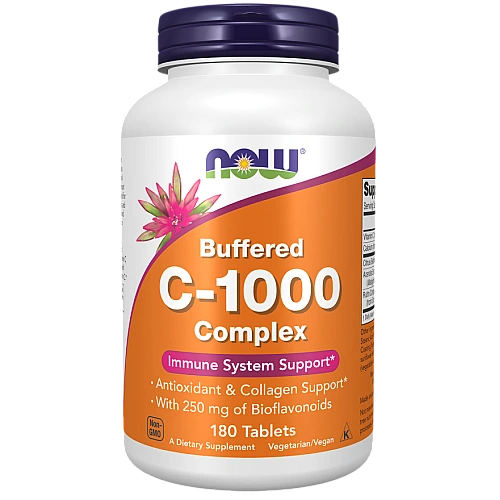 קומפלקס C-1000 לא חומצי 180 טבליות - מבית NOW FOODS