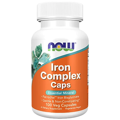 קומפלקס ברזל 100 כמוסות - מבית NOW FOODS
