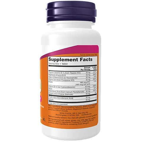 קומפלקס ויטמין B-50 תכולה 100 טבליות - מבית NOW FOODS קומפלקס ויטמין B-50 תכולה 100 טבליות - מבית NOW FOODS