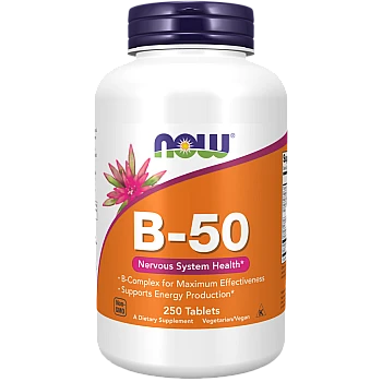 קומפלקס ויטמין B-50 תכולה 250 טבליות - מבית NOW FOODS