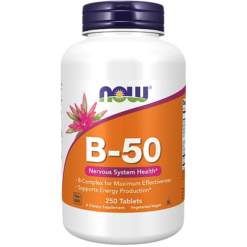 קומפלקס ויטמין B-50 תכולה 250 טבליות - מבית NOW FOODS