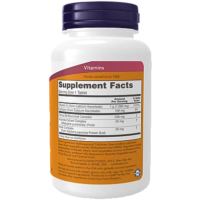 קומפלקס ויטמין C-1000 לא חומצי 90 טבליות - מבית NOW FOODS