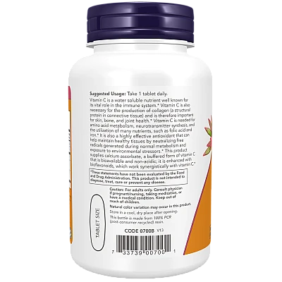 קומפלקס ויטמין C-1000 לא חומצי 90 טבליות - מבית NOW FOODS