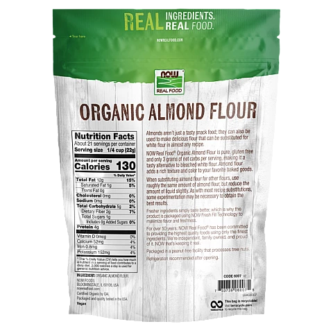קמח שקדים אורגני דק 454 גרם - מבית NOW FOODS קמח שקדים אורגני דק 454 גרם - מבית NOW FOODS