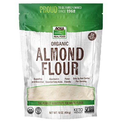 קמח שקדים אורגני דק 454 גרם - מבית NOW FOODS