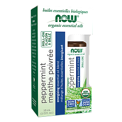 רול-און שמן מנטה חריפה אורגני 10 מ"ל - מבית NOW FOODS