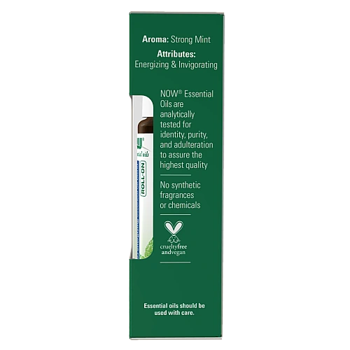 רול-און שמן מנטה חריפה אורגני 10 מ"ל - מבית NOW FOODS