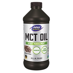 שמן MCT בטעם מוקה שוקולד 473 מ"ל - מבית NOW FOODS