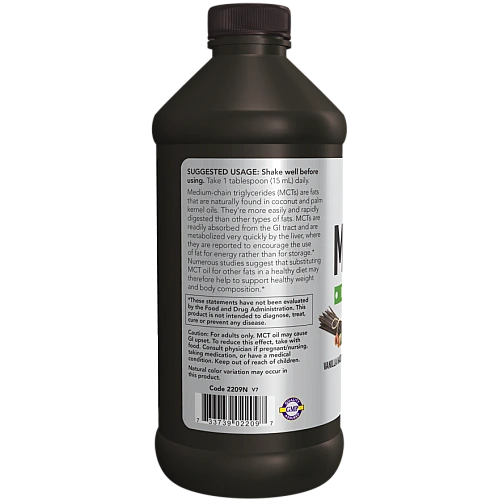 שמן MCT טעם וניל אגוזים 473 מ"ל - מבית NOW FOODS
