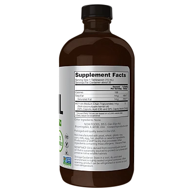 שמן MCT ללא טעם 473 מ"ל - מבית NOW FOODS