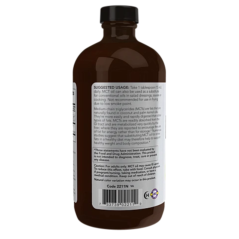שמן MCT ללא טעם 473 מ"ל - מבית NOW FOODS שמן MCT ללא טעם 473 מ"ל - מבית NOW FOODS