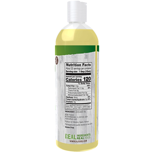שמן אבוקדו לבישול בחום גבוה 473 מ"ל - מבית NOW FOODS