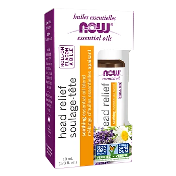 שמן אתרי רול-און להקלה על כאבי ראש 10 מ"ל - מבית NOW FOODS