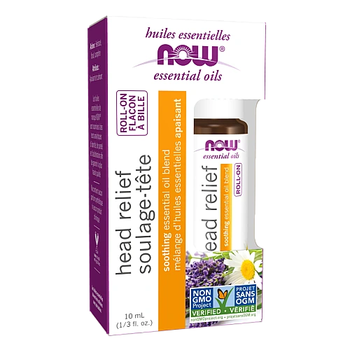 שמן אתרי רול-און להקלה על כאבי ראש 10 מ"ל - מבית NOW FOODS