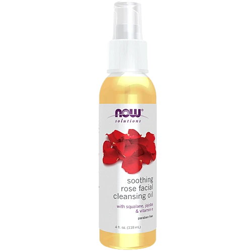 שמן ורדים מרגיע לניקוי לפנים 118 מ"ל - מבית NOW FOODS