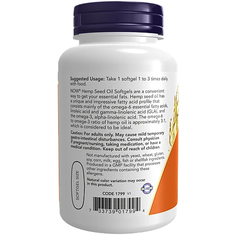 שמן זרעי קנאביס 1,000 מ"ג אומגה 120 כמוסות - מבית NOW FOODS שמן זרעי קנאביס 1,000 מ"ג אומגה 120 כמוסות - מבית NOW FOODS