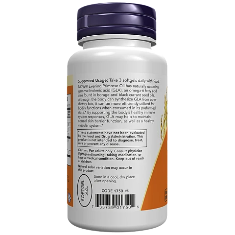 שמן נר הלילה 500 מ"ג 100 כמוסות - מבית NOW FOODS שמן נר הלילה 500 מ"ג 100 כמוסות - מבית NOW FOODS