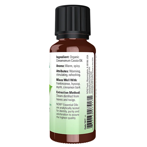 שמן קינמון סיני אורגני 30 מ"ל - מבית NOW FOODS