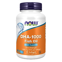 תמיכה בבריאות המוח DHA-1000 חזק 1000 מ"ג 90 כמוסות - מבית NOW FOODS