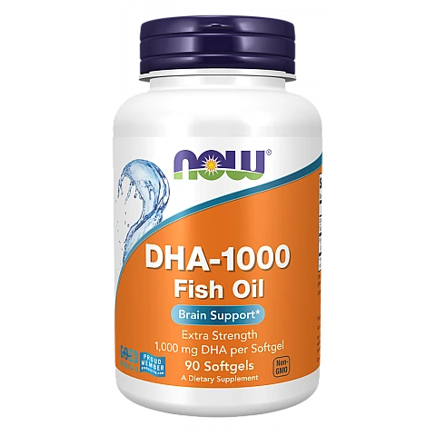 תמיכה בבריאות המוח DHA-1000 חזק 1000 מ"ג 90 כמוסות - מבית NOW FOODS תמיכה בבריאות המוח DHA-1000 חזק 1000 מ"ג 90 כמוסות - מבית NOW FOODS