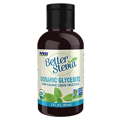 תמצית בטר סטיביה נוזלי אורגני טעם גליצריט 59 מ"ל - מבית NOW FOODS