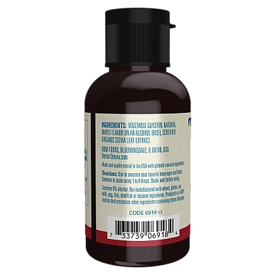 תמצית בטר סטיביה נוזלי טעם מייפל 59 מ"ל - מבית NOW FOODS