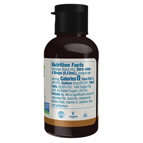 תמצית סטיביה נוזלי טעם וניל צרפתי 59 מ"ל - מבית NOW FOODS