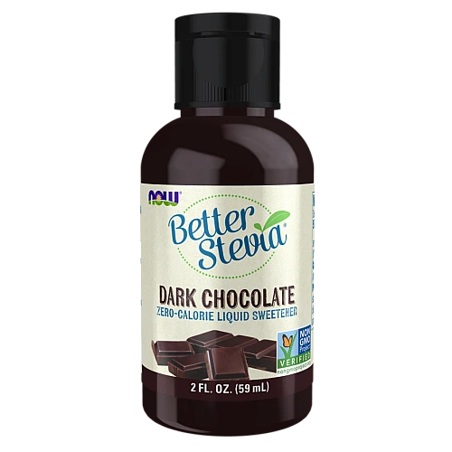 תמצית סטיביה נוזלי טעם שוקולד מריר 59 מ"ל - מבית NOW FOODS