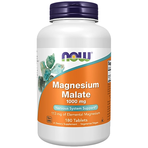 מלאט מגנזיום 1000 מ"ג - 180 טבליות - מבית NOW FOODS