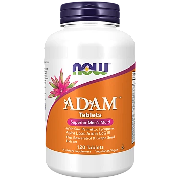 ADAM אדם מולטי-ויטמין מעולה לגבר 120 טבליות - מבית NOW FOODS