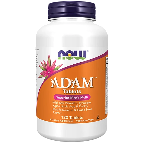 ADAM אדם מולטי-ויטמין מעולה לגבר 120 טבליות - מבית NOW FOODS ADAM אדם מולטי-ויטמין מעולה לגבר 120 טבליות - מבית NOW FOODS