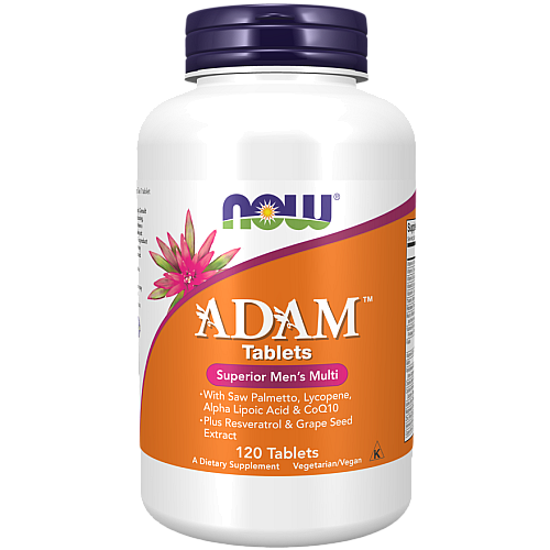 ADAM אדם מולטי-ויטמין מעולה לגבר 120 טבליות - מבית NOW FOODS