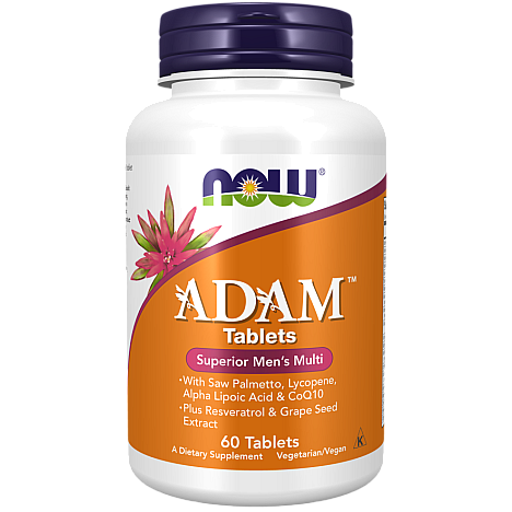 ADAM אדם מולטי-ויטמין מעולה לגברים 60 טבליות - מבית NOW FOODS