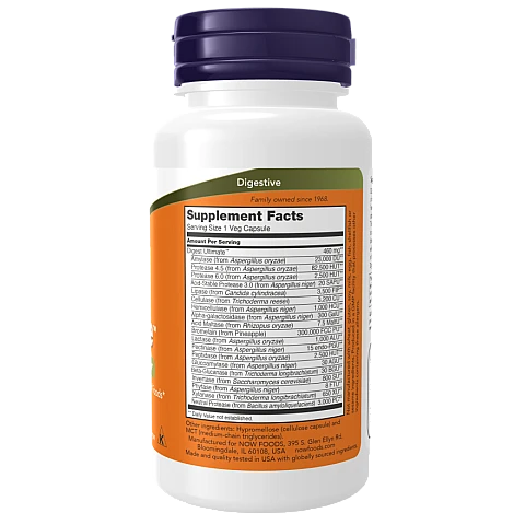 Digest Ultimate תוסף לתמיכה במערכת העיכול 60 כמוסות - מבית NOW FOODS Digest Ultimate תוסף לתמיכה במערכת העיכול 60 כמוסות - מבית NOW FOODS