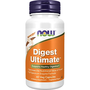 Digest Ultimate תוסף לתמיכה במערכת העיכול 60 כמוסות - מבית NOW FOODS