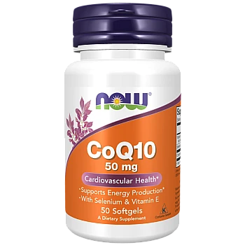 Q10 קו-אנזים 50 מ"ג 50 כמוסות - מבית NOW FOODS