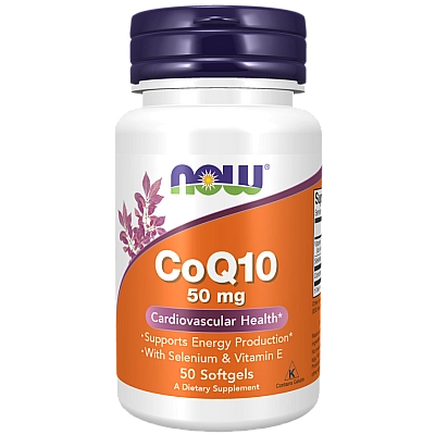 Q10 קו-אנזים 50 מ"ג 50 כמוסות - מבית NOW FOODS