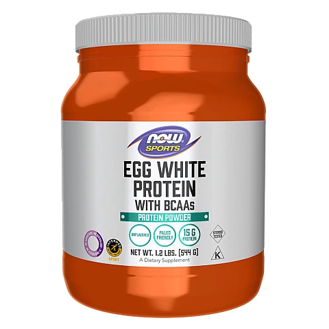 אבקת חלבון ביצה עם BCAA ללא טעם 544 גרם - מבית NOW FOODS אבקת חלבון ביצה עם BCAA ללא טעם 544 גרם - מבית NOW FOODS