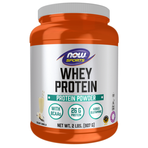 אבקת חלבון מי גבינה בטעם קרם וניל 907 גרם - מבית NOW FOODS