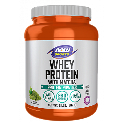 אבקת חלבון מי גבינה מאצ'ה 907 גרם  - מבית NOW FOODS