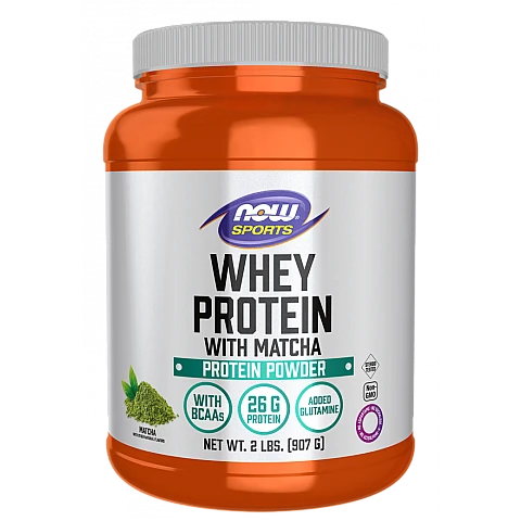 אבקת חלבון מי גבינה מאצ'ה 907 גרם - מבית NOW FOODS אבקת חלבון מי גבינה מאצ'ה 907 גרם - מבית NOW FOODS