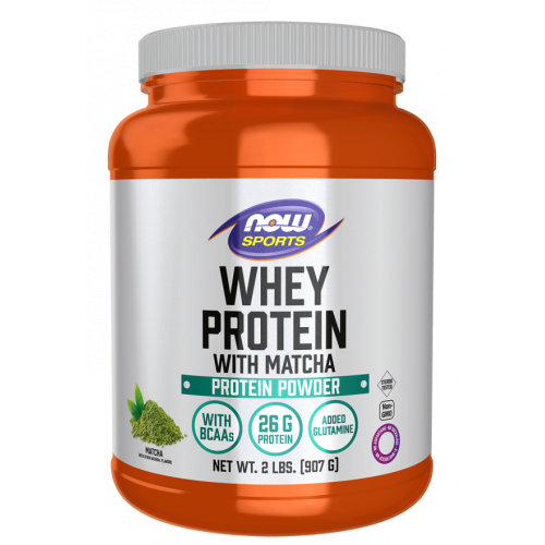 אבקת חלבון מי גבינה מאצ'ה 907 גרם  - מבית NOW FOODS