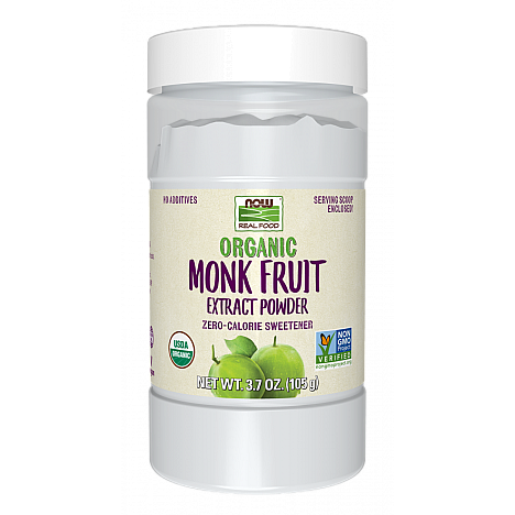 אבקת תמצית פרי הנזירים אורגנית (ממתיק ללא קלוריות) 105 גרם - מבית NOW FOODS