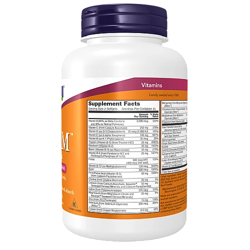 אדם ADAM מולטי-ויטמין לגברים 90 כמוסת ג'ל - מבית - NOW FOODS