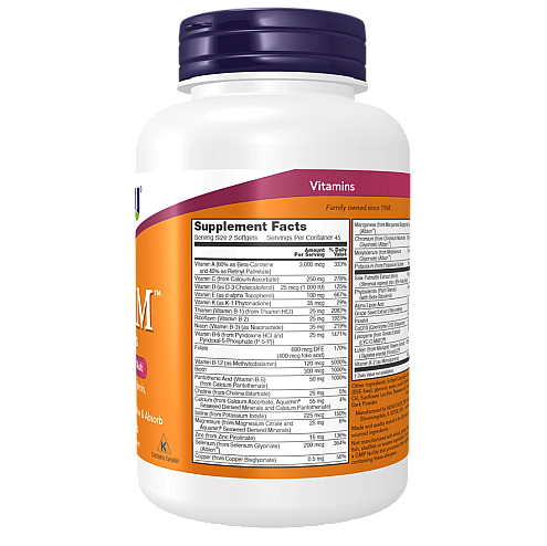 אדם ADAM מולטי-ויטמין לגברים 90 כמוסת ג'ל - מבית - NOW FOODS