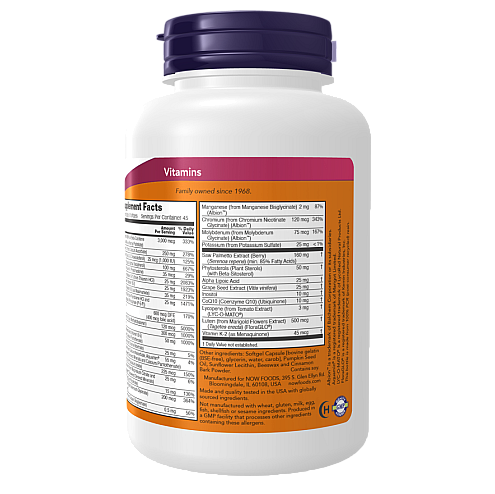 אדם ADAM מולטי-ויטמין לגברים 90 כמוסת ג'ל - מבית - NOW FOODS