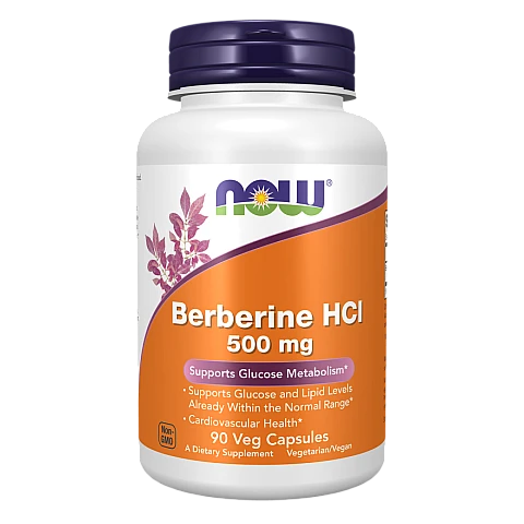ברברין HCl מכין 500 מ"ג 90 כמוסות  - מבית NOW FOODS ברברין HCl מכין 500 מ"ג 90 כמוסות  - מבית NOW FOODS
