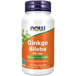 ג'ינקו בילובה 60 מ"ג - 120 כמוסות - מבית NOW FOODS